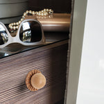 Afbeelding laden in galerijweergave, Semi-circular Rattan Handle Wooden Cabinet Pulls With Petite Bohemian Style-Seendoor