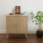 Afbeelding laden in galerijweergave, Vintage Walnut Brass Single Hole Double Ball Wooden Cabinet Pulls With Traditional Style-Seendoor