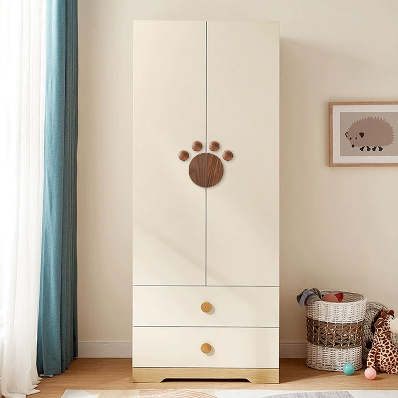 Walnut Cat's Paw Wooden Cabinet Pulls 2-1/2"cc With Modern Contemporary-Twis-Seendoor