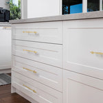 Afbeelding laden in galerijweergave, Scandinavian Brass Cabinet Pulls 3-3/4"cc With High-Quality Metallic For Decorative Appeal-Seendoor