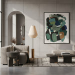 Load image into Gallery viewer, Zalen Floor Lamp - Layered Linen Pendant Design Aged Brass-Metal Lamp for Living Room