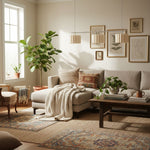 Afbeelding laden in galerijweergave, Velura Lineaire Hanglamp - Natuurlijke Linnen Kap voor Warme Sfeer