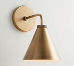 Load image into Gallery viewer, Korvi Iron Tapered Sconce Light - Wall Fixture in Black or Brass