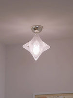 Load image into Gallery viewer, Art Deco Star Ceiling Lamp - Frosted Glass Fixture for Hallway & Entryway - Astris Ceres