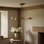 Load image into Gallery viewer, Mobilux Line Mid Century Gold Sputnik Chandelier - Geometric Brass Fixture