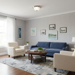 Afbeelding laden in galerijweergave, TF Vintora Moderne Opbouw Plafondlamp – Geribbeld Glas en Metalen Rand voor Keukens of Gangen