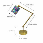 Cargar imagen en el visor de la Galería, Dimension guide for adjustable floral table lamp