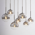 Load image into Gallery viewer, Selvion Industrial Spherical Glass Chandelier for Dining & Living Room