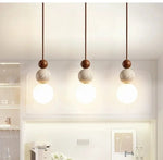 Bild in die Galerieansicht laden, Travertin Stein Creme Retro Minimalistische LED Pendelleuchte
