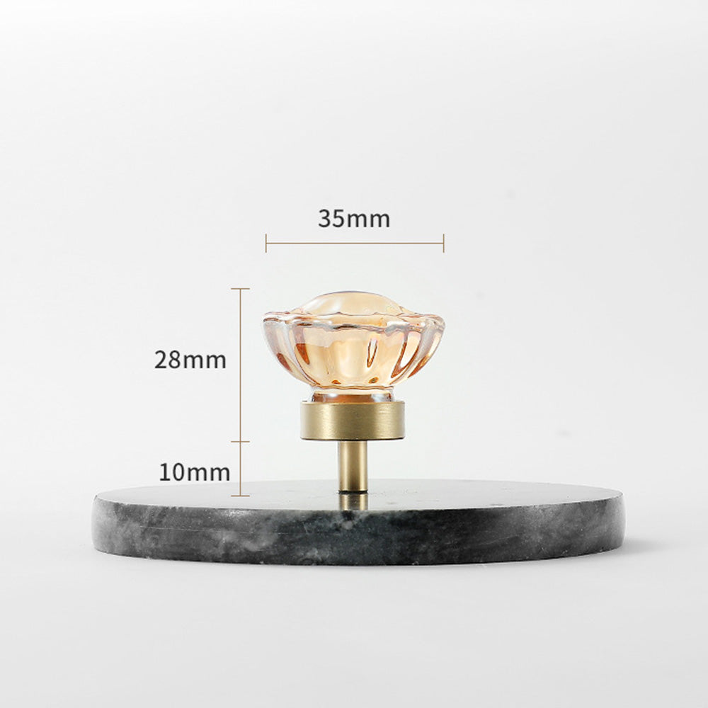 Modern Mushroom Cabinet Knob – Clear Glass Diamond Drawer Knobs