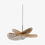 Afbeelding laden in galerijweergave, Florevian hanglamp met gelaagde kap en geweven textuurontwerp voor eetkamer