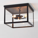 Load image into Gallery viewer, Ferrix Minimalistisch Iron Flush Mount Ceiling Light - Modern Outdoor Glass Ceiling Lamp