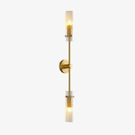 Carica l'immagine nella visualizzazione Galleria, Copper alabaster wall sconce with two light heads
