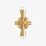 Load image into Gallery viewer, Pyralis Cone Art Deco Brass Sconce - Industrial Vanity Light