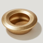 Load image into Gallery viewer, Brass Round Flush Pull – Sleek Flush Door Handle for Modern Cabinets