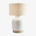 Afbeelding laden in galerijweergave, Mello Eigentijdse Tafellamp - Gestructureerde Keramische Voet voor Woonkamer en Kantoor