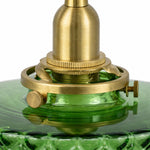 Afbeelding laden in galerijweergave, Oxidized brass hardware on emerald green glass