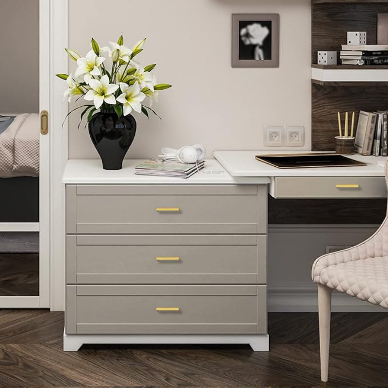 15-Pack Modern Square Drawer Pulls – Brushed Brass Gold Handles