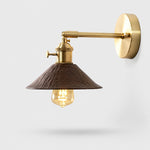 Load image into Gallery viewer, Golden Grain hand-carved wood and brass wall sconce