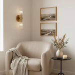 Load image into Gallery viewer, Rivora Ribbed Glass Double Wall Lamp Modern Accent for Hallway & Bathroom