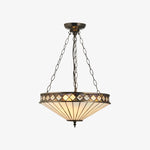 Charger l’image dans la visionneuse de la galerie, Suspension réglable TF Fargo avec abat-jour inversé inspiré du vitrail pour îlot et salle à manger