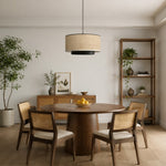 Cargar imagen en el visor de la Galería, Natural Wabi Sabi Raffia Grass Pendant Light for Dining Room