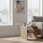 Afbeelding laden in galerijweergave, Lirra multifunctionele vloerlamp met tafelbladontwerp – stijlvolle staande lamp voor woonruimtes