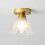Load image into Gallery viewer, Vintage Petal Glass Flush Mount Ceiling Light