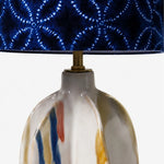 Cargar imagen en el visor de la Galería, Blue Botanical Ceramic Table Lamp