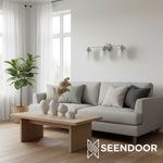 Afbeelding laden in galerijweergave, Tierlux glazen kaptafelverlichting - Art deco badkamerarmatuur met wolkenkrabberlampenkappen