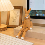 Carica l'immagine nella visualizzazione Galleria, Hand-carved wooden rabbit ornament styled on a tabletop edge