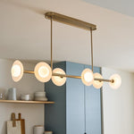 Load image into Gallery viewer, Elorina 6-Light Linear Chandelier - Modern Metal Light Fixture - Dining Room Lighting