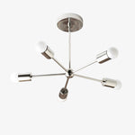 Load image into Gallery viewer, Mobilux Line Mid Century Gold Sputnik Chandelier - Geometric Brass Fixture