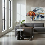 Afbeelding laden in galerijweergave, TF Orsino Decoratieve Tiffany Stijl Vloerlamp - Artistieke Glas-in-Lood Lamp voor Slaapkamer