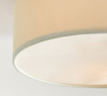 Carica l'immagine nella visualizzazione Galleria, Lampada da soffitto con paralume in tessuto organico Dumora per soggiorno e sala da pranzo