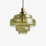 Load image into Gallery viewer, Bauhaus Vintage Style Colorful Glass Pendant Light Chrome Accent