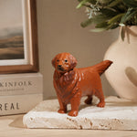 Carica l'immagine nella visualizzazione Galleria, Warm brown dog ornament on stone display surface
