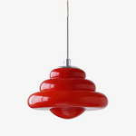 Afbeelding laden in galerijweergave, Bomiello Moderne Gelaagde Glazen Hanglamp - Sculpturale Minimalistische Lamp voor Woonkamer of Slaapkamer