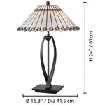 Załaduj obraz do przeglądarki galerii, TF Allanton Stołowa Lampa Stożkowa - Vintage Geometryczne Szkło do Szafki Nocnej i Gabinetu