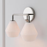 Load image into Gallery viewer, Merin Metal & Glass Sculptural Wall Sconce for Vanity & Bathroom