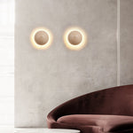 Cargar imagen en el visor de la Galería, Aplique de Pared Redondo de Travertino Amber Loft