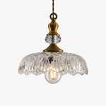 Load image into Gallery viewer, Verdoma Flower Glass Pendant Light - Vintage Floral Design for Living and Dining U01