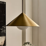 Load image into Gallery viewer, Brivana Adjustable Pendant – Cone Shade Light for Kitchen or Dining