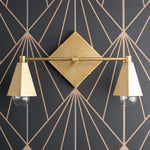 Load image into Gallery viewer, Ornato Luxe Geometric Vanity Light - Solid Brass Art Deco Bathroom Lighting