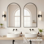 Load image into Gallery viewer, Rivora Ribbed Glass Double Wall Lamp Modern Accent for Hallway & Bathroom