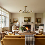 Load image into Gallery viewer, Mobilux Line Mid Century Sputnik Chandelier - Modern Brass Ceiling Light