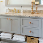 Afbeelding laden in galerijweergave, Semi-circular Rattan Handle Wooden Cabinet Pulls With Petite Bohemian Style-Seendoor