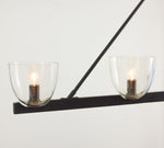 Afbeelding laden in galerijweergave, Auria met de hand geblazen glazen metalen kroonluchter - hedendaags messing ontwerp