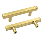 Load image into Gallery viewer, Gold Square Bar Cabinet Drawer Pulls – Modern Gold Cabinet Handles