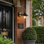 Cargar imagen en el visor de la Galería, Black and Gold Outdoor Wall Lantern